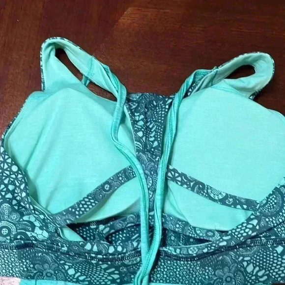 Lululemon Twist and Toil Tank Heathered Bali Breeze/Pretty Lace Bali Breeze - Picture 8 of 9